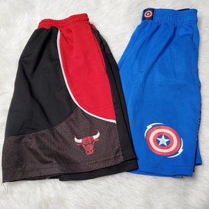 Boys Play Shorts Bundle: Captian America & the Bulls, Lg